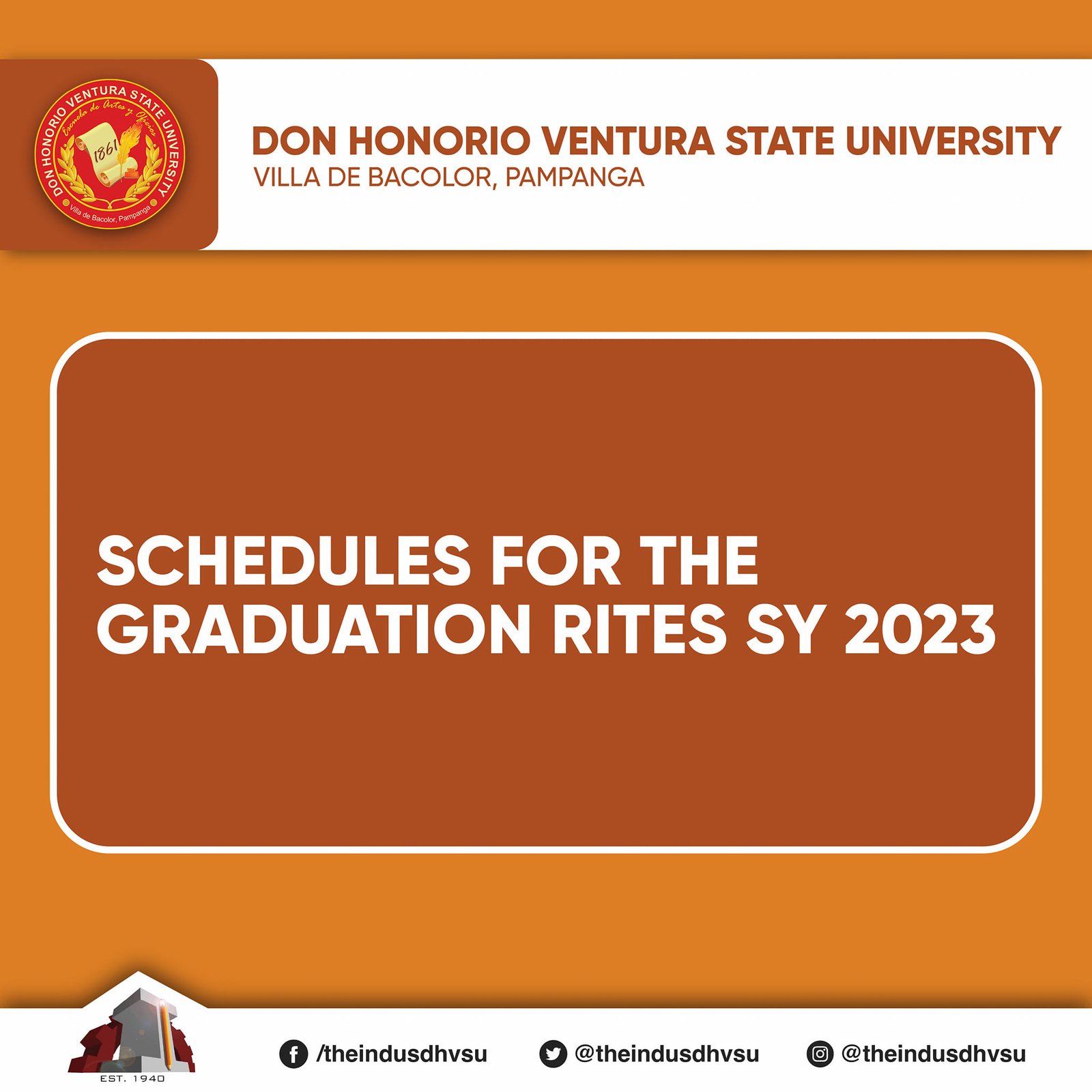 1   OVPAA releases sched for 2023 graduation rites   Information DHVSU