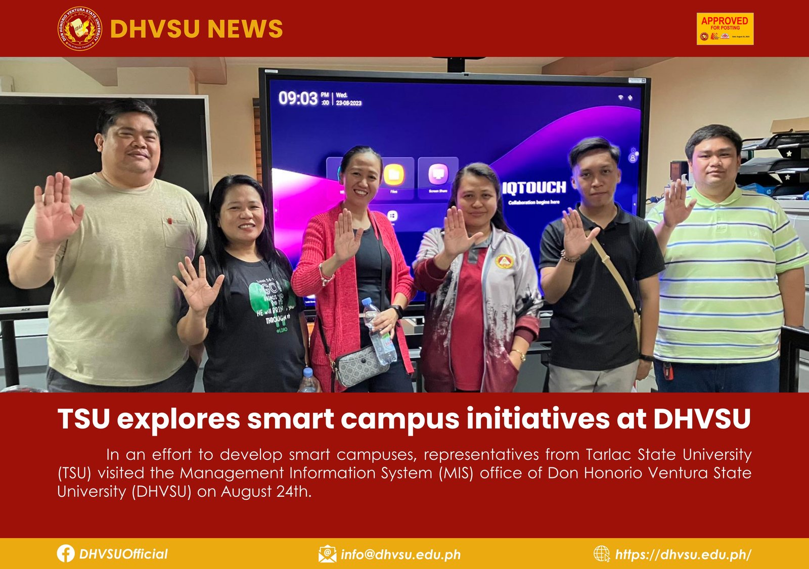 08242023   TSU explores smart campus initiatives at DHVSU 1   Information DHVSU