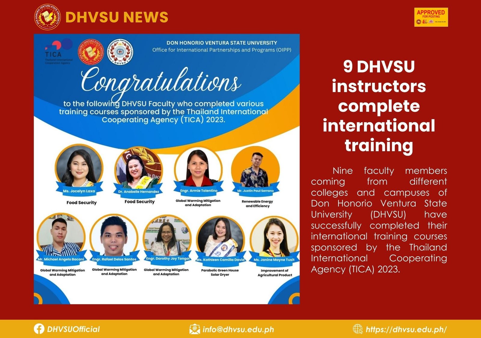 DHVSU News 1   Information DHVSU