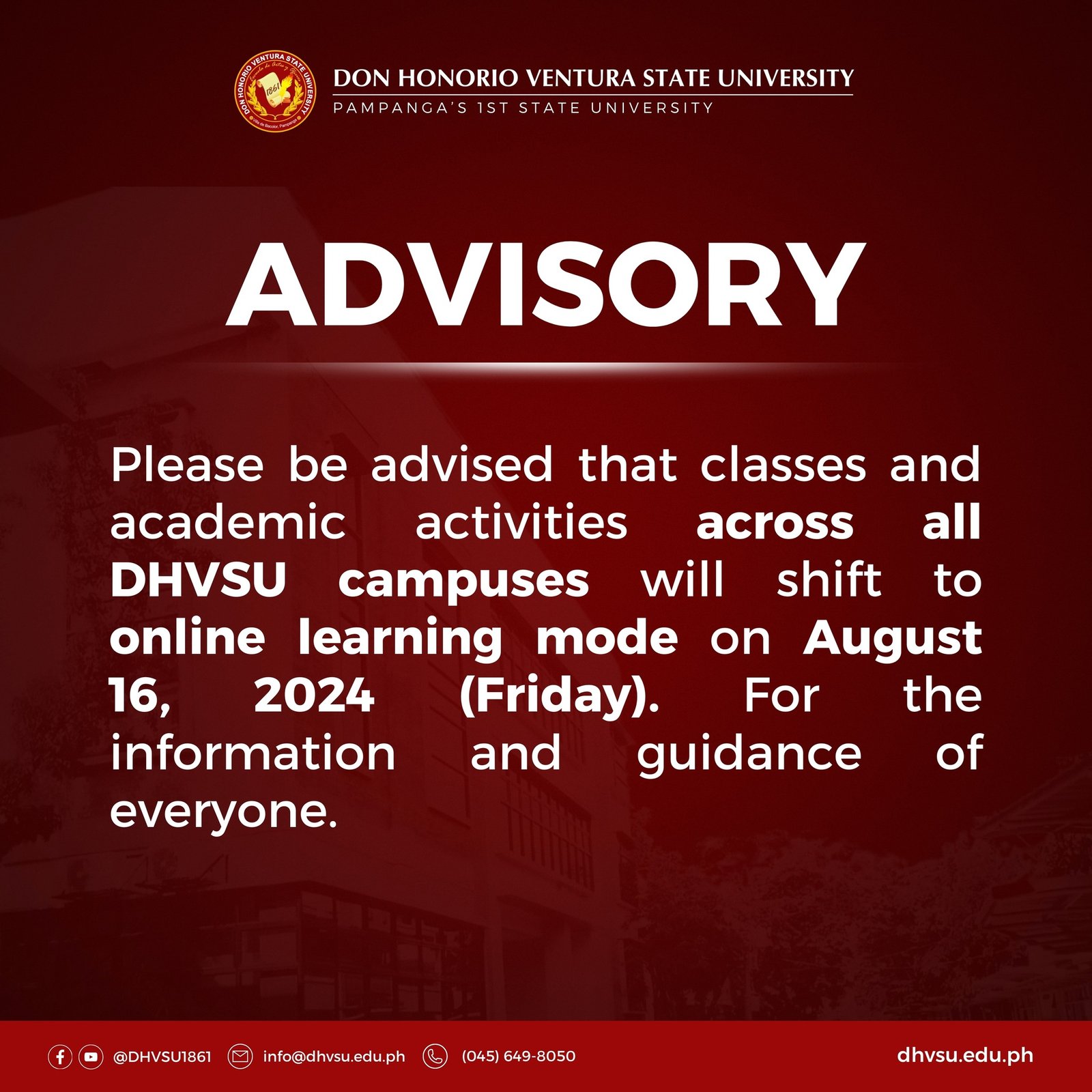 August 15 advisory