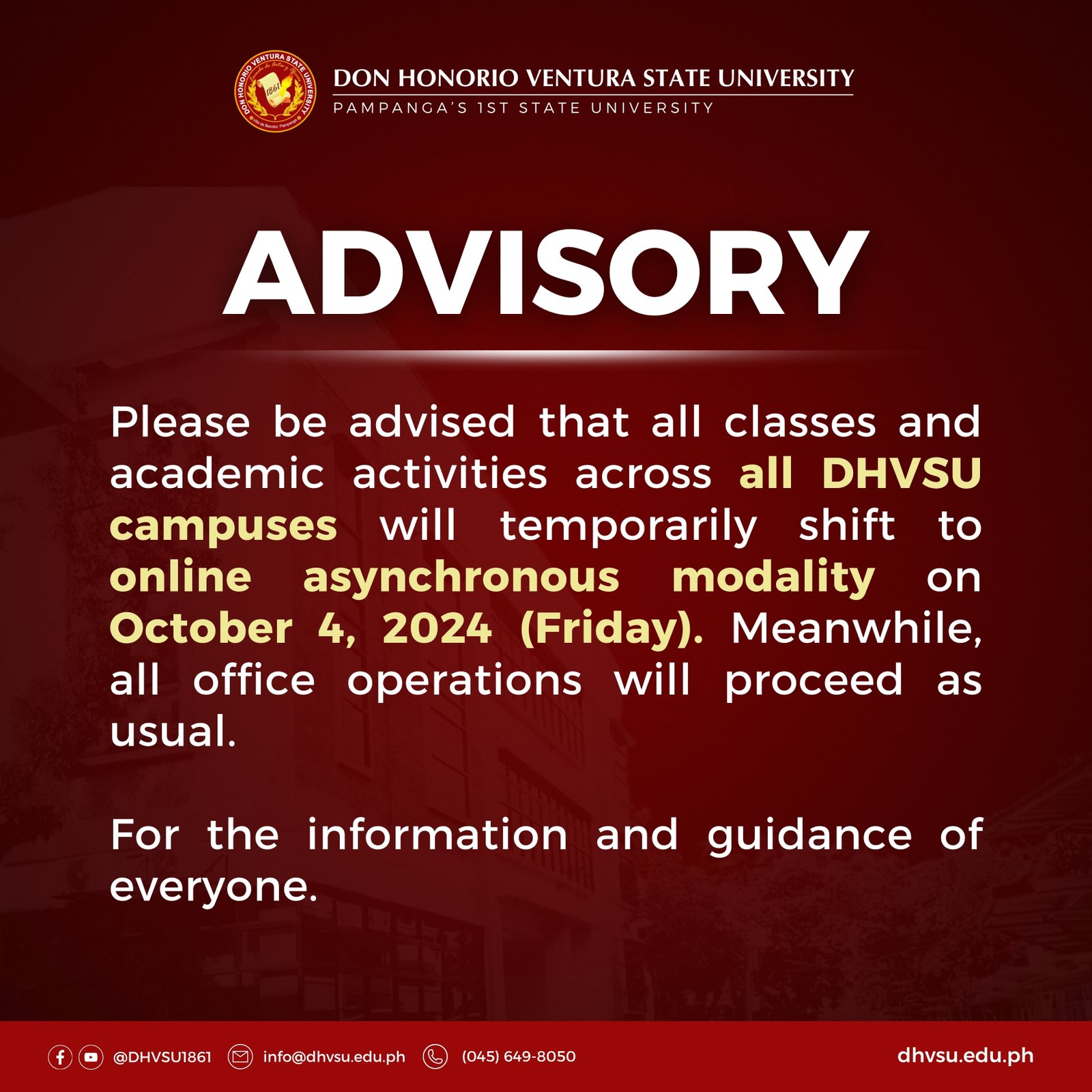 10032024   Advisory   Information DHVSU