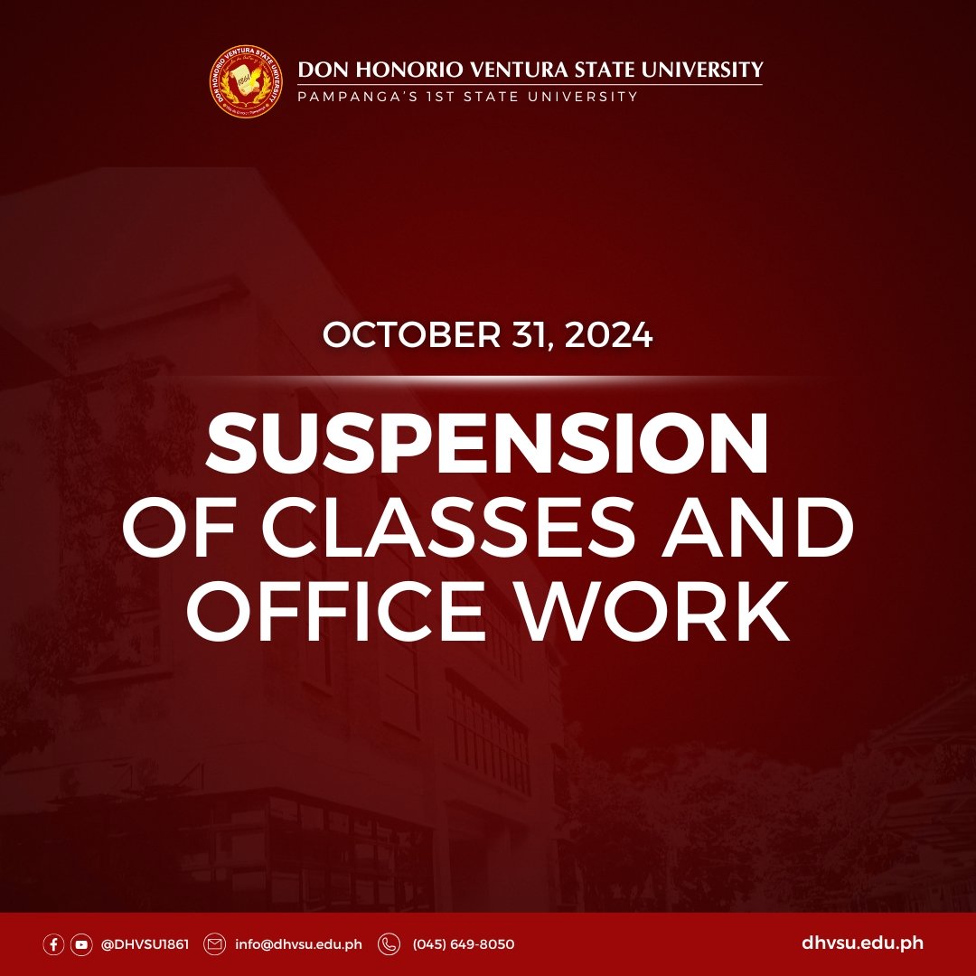 10312024   Classes and work suspension   Information DHVSU