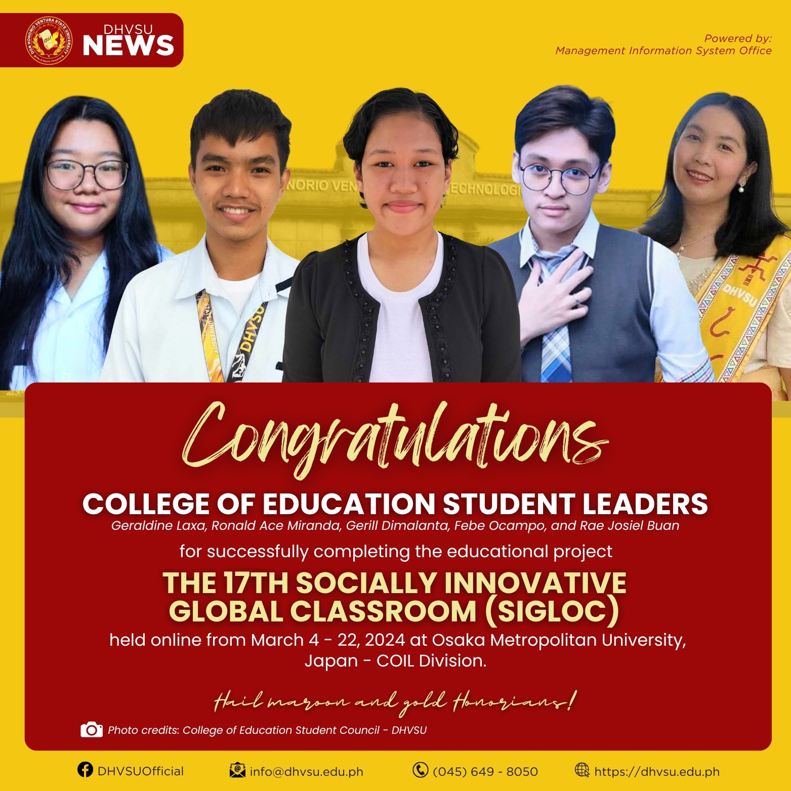 04052024   Student leaders from COE completed 17th SIGLOC   Information DHVSU