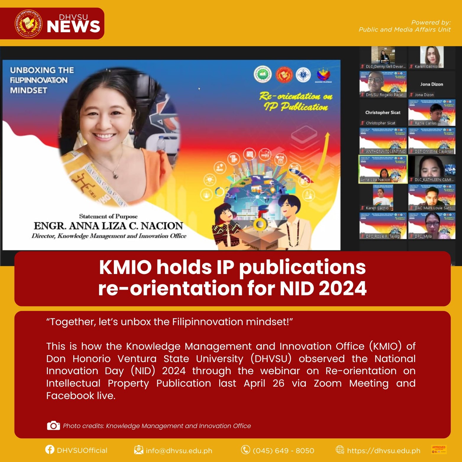 04292024   KMIO holds IP publications re orientation for NID 2024