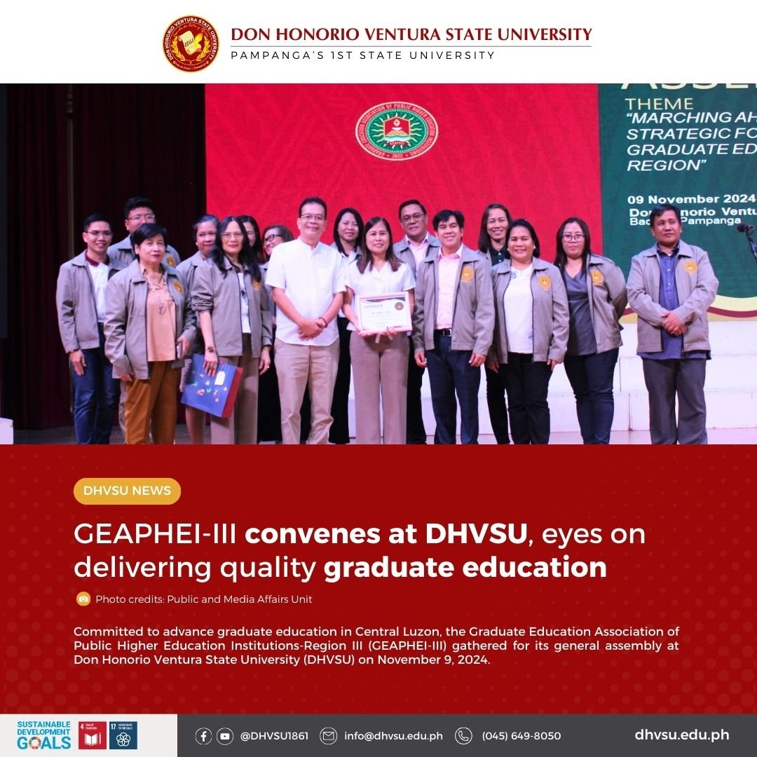 11122024   GEAPHEI III convenes at DHVSU eyes on delivering quality graduate education