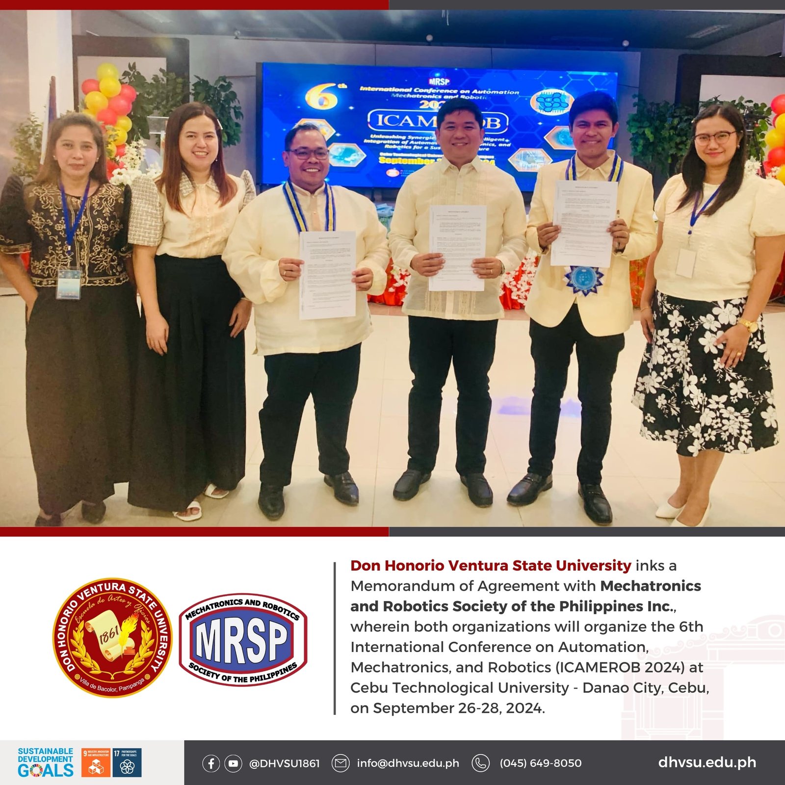 10082024   DHVSU partners with MRSP for 6th ICAMEROB signs agreement   Samantha F. Batalla