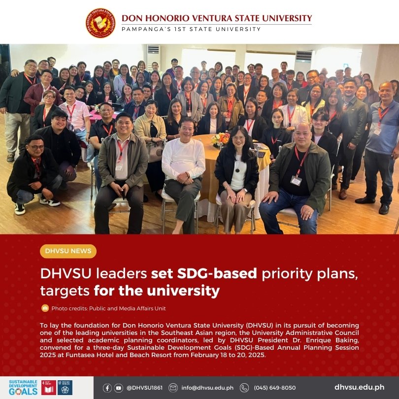 02242025   DHVSU leaders set SDG based priority plans targets for the university